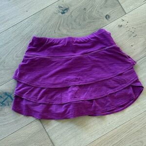 Athleta Magenta Layered Mini Skirt